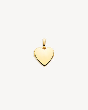 By Charlotte - Heart Lotus Locket Pendant - Gold