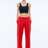 ENA PELLY - Piper Stripe Pant - Flame Red
