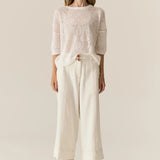 POL CLOTHING - Milton Pointelle Tee - White