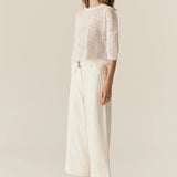 POL CLOTHING - Milton Pointelle Tee - White