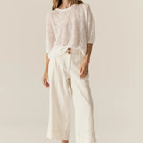 POL CLOTHING - Milton Pointelle Tee - White
