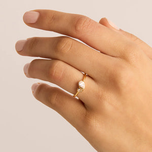 By Charlotte - Adored Ring - 18K Gold Vermeil