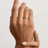 BY CHARLOTTE - Crystal Bloom Ring | Silver