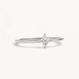 BY CHARLOTTE - Crystal Bloom Ring | Silver