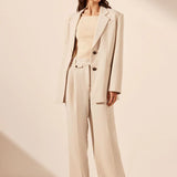 SHONA JOY - Irena High Waisted Tailored Pant - Bone