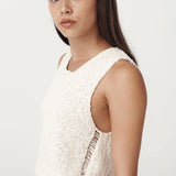 ROWIE - Catalina Crop Knit Tank - Creme