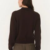 ROWIE - Celia Merino Knit Cardigan - Dark Cocoa