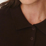 ROWIE - Celia Merino Knit Cardigan - Dark Cocoa