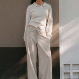 ROWIE - Celia Merino Knit Cardigan - Oat Marle