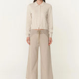 ROWIE - Celia Merino Knit Cardigan - Oat Marle