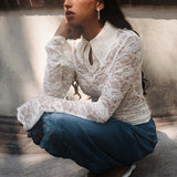 ROWIE - Charlotte Rose Lace Top - Butter Creme