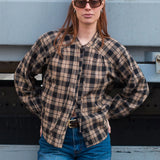 ROWIE - Cora Long Sleeve Blouse - Tobacco Plaid