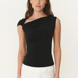 ROWIE - Elara Twist Top - Noir