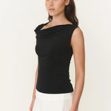 ROWIE - Elara Twist Top - Noir