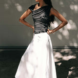 ROWIE - Elara Twist Top - Noir