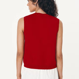 ROWIE - Goldie Knit Vest - Candy Red