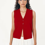 ROWIE - Goldie Knit Vest - Candy Red