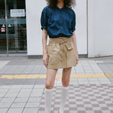 ROWIE - Jessica Cargo Mini Skirt - Washed Khaki