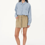 ROWIE - Jessica Cargo Mini Skirt - Washed Khaki
