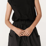 ROWIE - Jessica Organic Midi Dress - Tonal Noir
