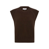 ROWIE - Quinn Merino Knit Vest - Dark Cocoa