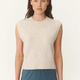 ROWIE - Quinn Merino Knit Vest - Oat Marle