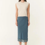 ROWIE - Quinn Merino Knit Vest - Oat Marle