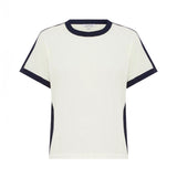 ROWIE - Raina Contrast Knit Tee - Ink