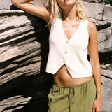 ROWIE - Rio Knit Vest - Bone