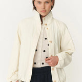 ROWIE - Soren Funnel Neck Bomber Jacket - Vanilla Creme