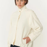 ROWIE - Soren Funnel Neck Bomber Jacket - Vanilla Creme