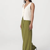 ROWIE - Tia Palazzo Pants - Palm Green