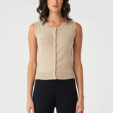 ARCAA - Finley Button Up Vest - Taupe