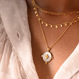 MURKANI - MOP Oval Necklace | Gold