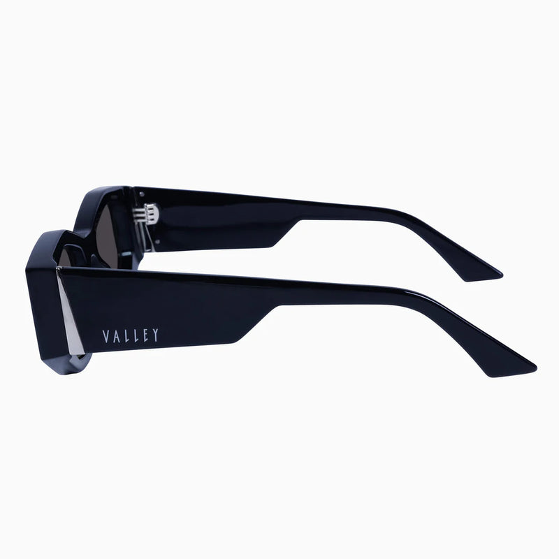 Valley Eyewear - Valiant Gloss Black W /Silver Metal / Black Lens
