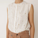 INDI & COLD - Sleeveless Camisa - Crudo Floral
