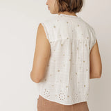 INDI & COLD - Sleeveless Camisa - Crudo Floral
