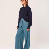 INDI & COLD - Chaqueta Cable Knit - Marino