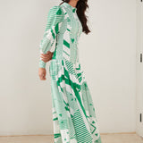 MACKENZIE MODE - Button Me Up Maxi - Green with Envy