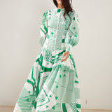 MACKENZIE MODE - Button Me Up Maxi - Green with Envy