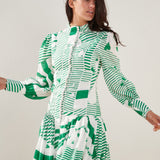 MACKENZIE MODE - Button Me Up Maxi - Green with Envy