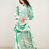 MACKENZIE MODE - Button Me Up Maxi - Green with Envy