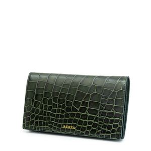 Sancia - The Anisa Wallet - Kelp Croc