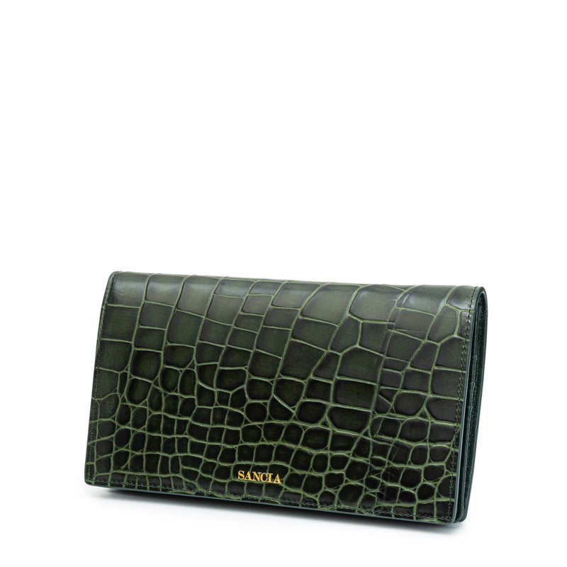 Sancia - The Anisa Wallet - Kelp Croc