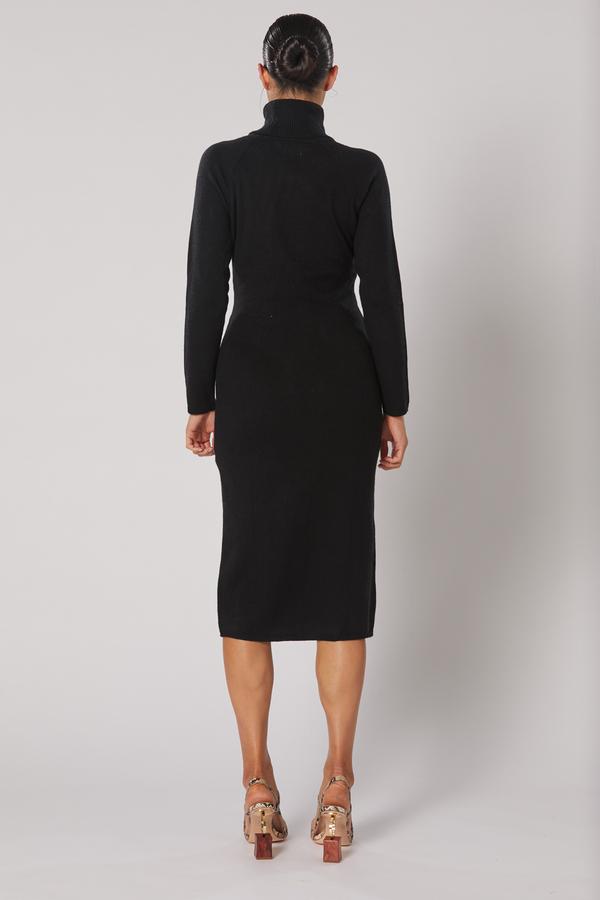 Winona - Santol Knit Dress ( Black )