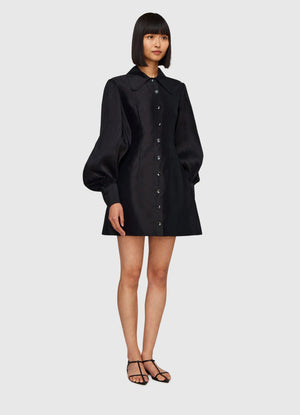 Leo Lin - The Fields Linen Mini Dress - Black