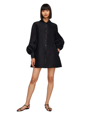 Leo Lin - The Fields Linen Mini Dress - Black