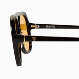 VALLEY EYEWEAR - Bang - Gloss Black / Gold Metal Trim / Orange Lens