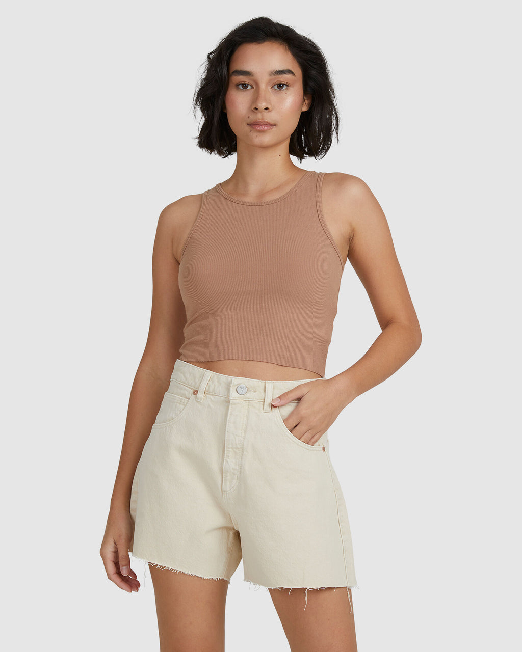 Abrand - A Venice Short - Washed Ecru