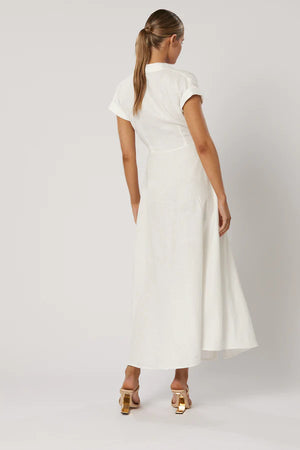 Winona - Lulu Button Up Dress - White